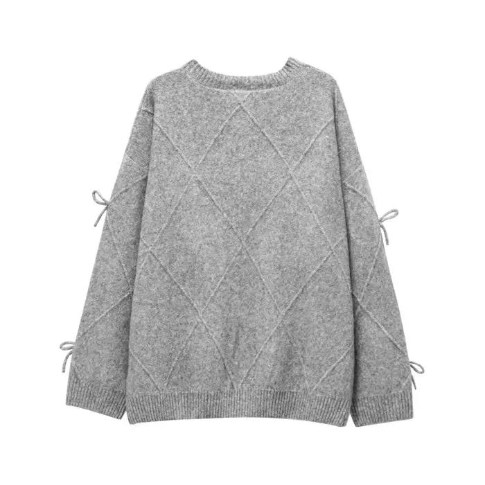 Pull Prairie Chic décontracté en polyester pour femmes, coupe ample, années 2000, automne hiver