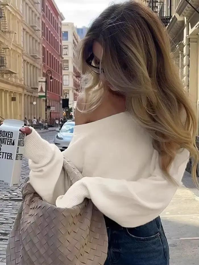 Pull femme HH en polyester avec motif écossais pour automne hiver décontracté et élégant à offrir pour femmes style street occasion spéciale