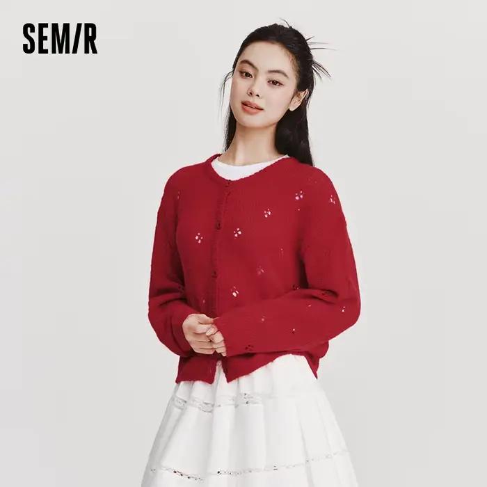 Cardigan rouge Semir coupe ample décontracté pour femmes printemps occassions spéciales à offrir