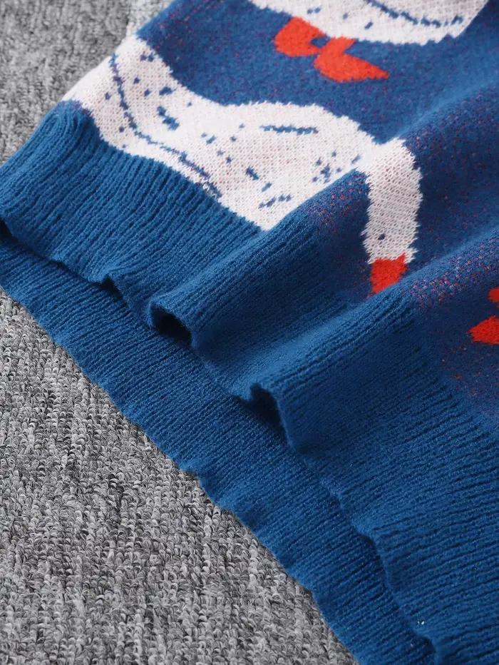 Pull jacquard canard mignon col rond décontracté pour hommes quatre saisons faire du shopping occasions spéciales