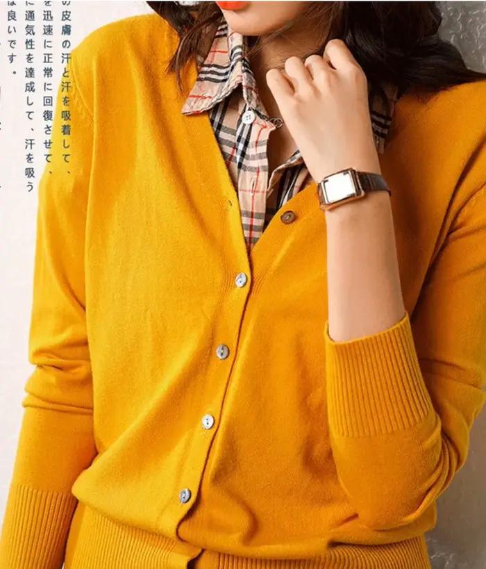Cardigan en cachemire léger femme élégant chaud pour hiver travail affaires mélange coton décontracté ocassions spéciales confortable à offrir pour femme usages multiples styles divers