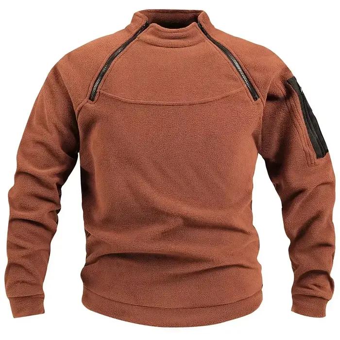 Veste tactique en polaire DETTRU pour homme, veste tactique automne hiver, pull chaud, fermeture éclair, manteau coupe-vent, sweat-shirt thermique de randonnée, occassions quotidiennes