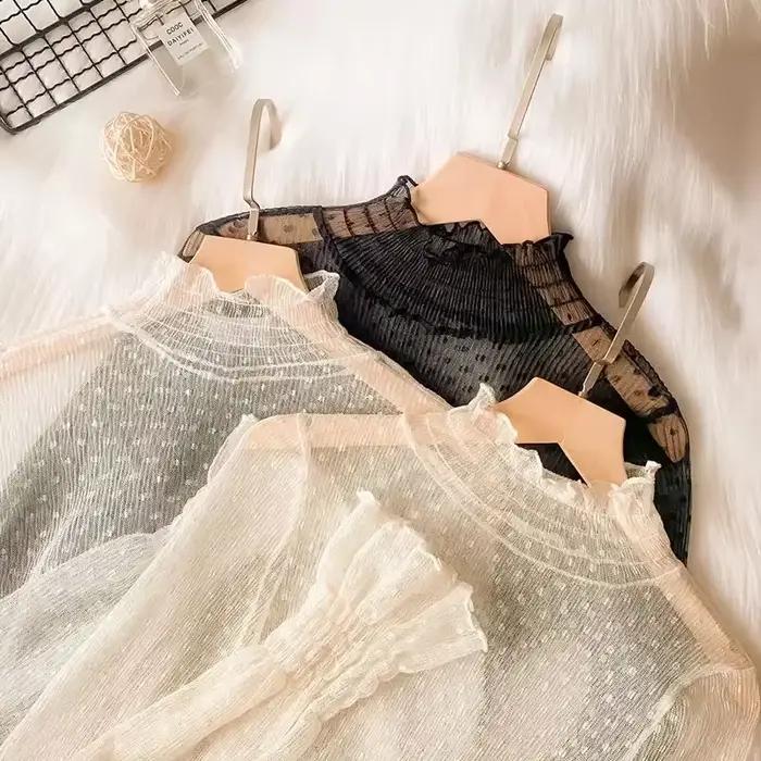Lucyever-Chemisier en maille à col roulé pour femme