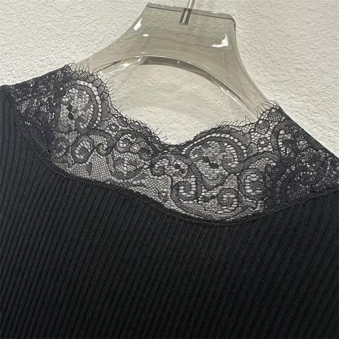 Cardigan féminin Y2K en polyester et viscose avec dentelle patchwork pour femmes, ajusté, tout l'année, parfait pour les occasions spéciales