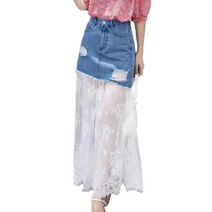 Robe en maille taille haute pour femme