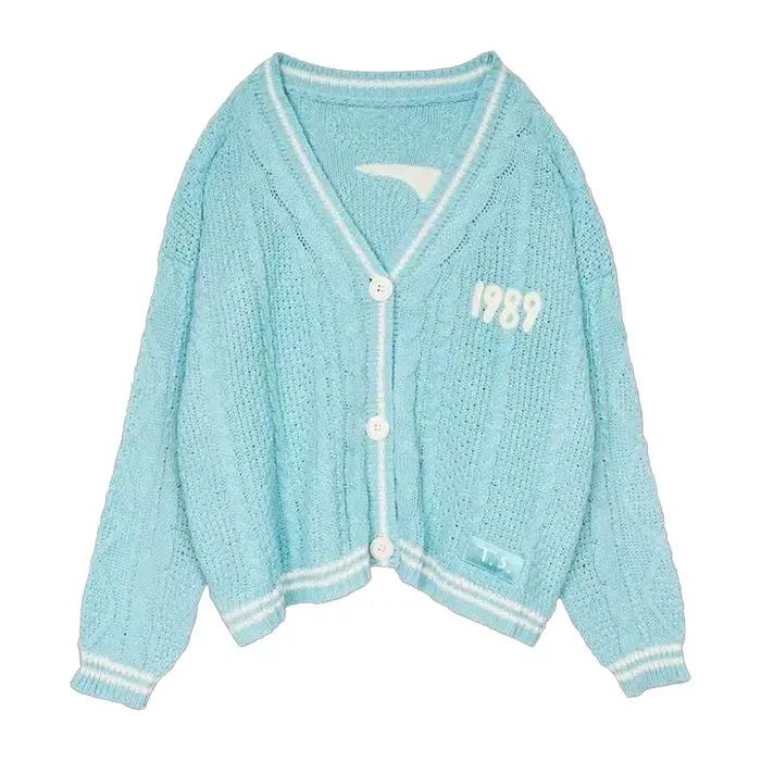 TS Seagulls-Cardigan confortable en tricot épais pour femme