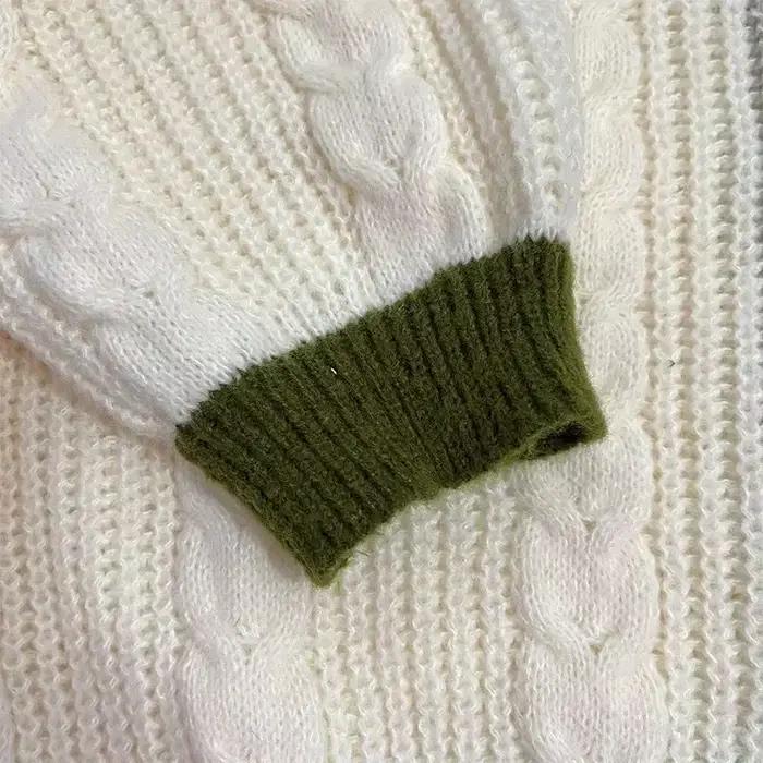 Evermore Cardigan Taylor Version vigne verte brodé boutonné câble tricot pull femmes automne hiver tenue Vintage