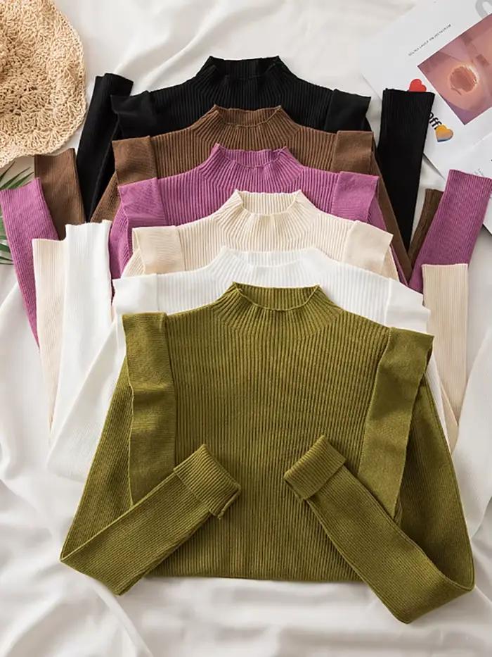 Pull tricoté à volants pour femme en acrylique et coton, décontracté et élégant, pour l'automne et l'hiver, occassions spéciales et quotidienne