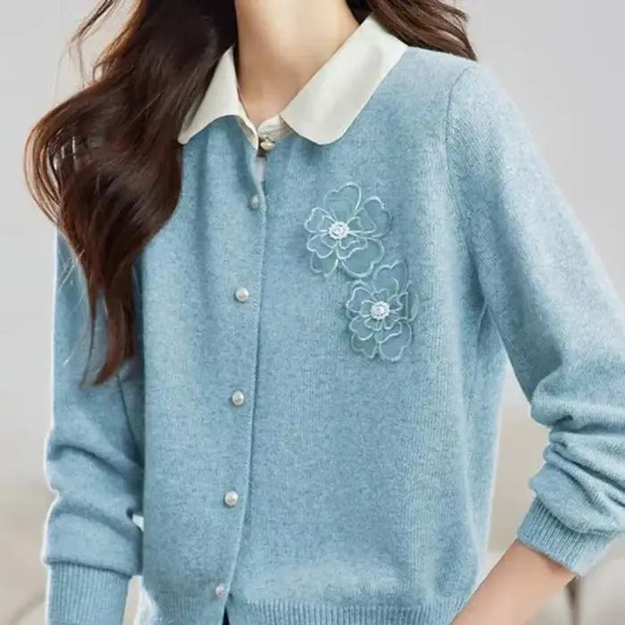 Haut pull à revers pour femmes