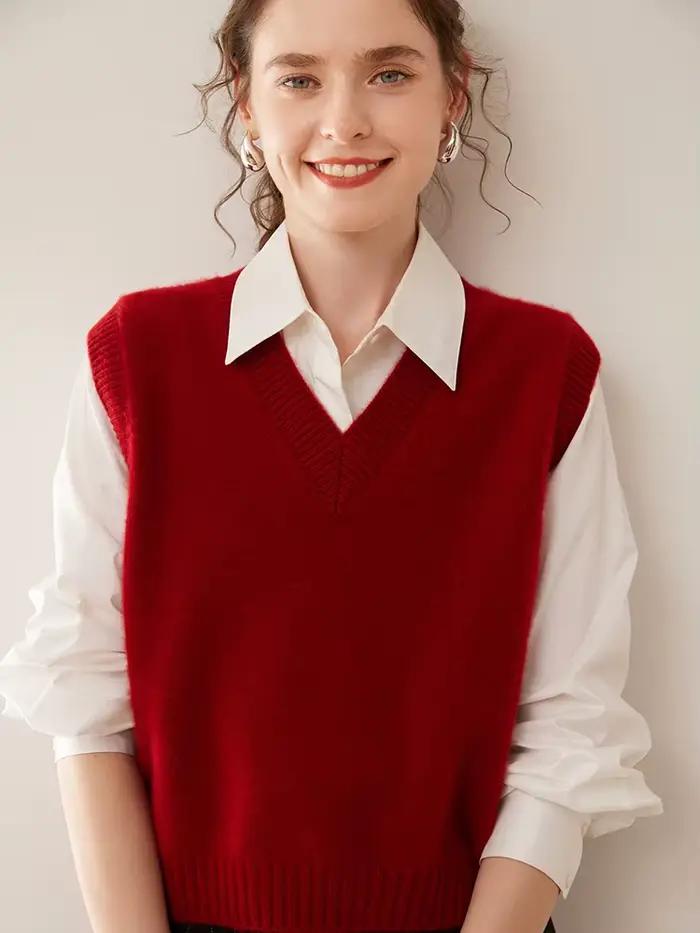 Gilet en cachemire pur pour femmes