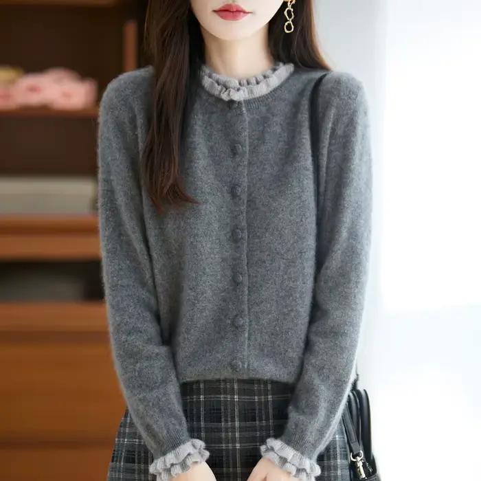 Cardigan Chic en laine mérinos pour femme
