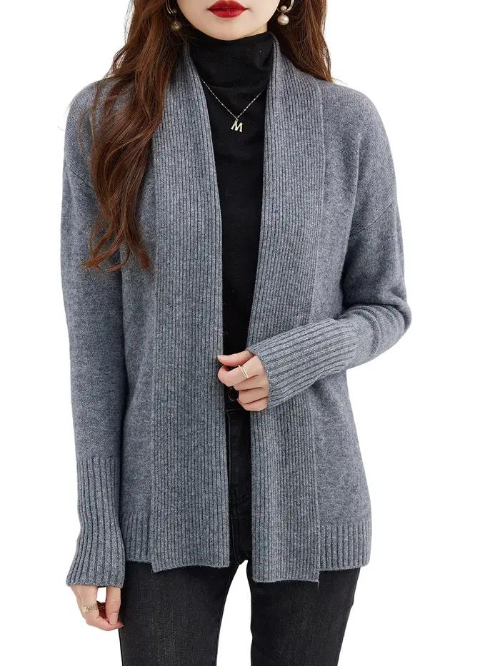 Cardigan en laine mérinos pour femme