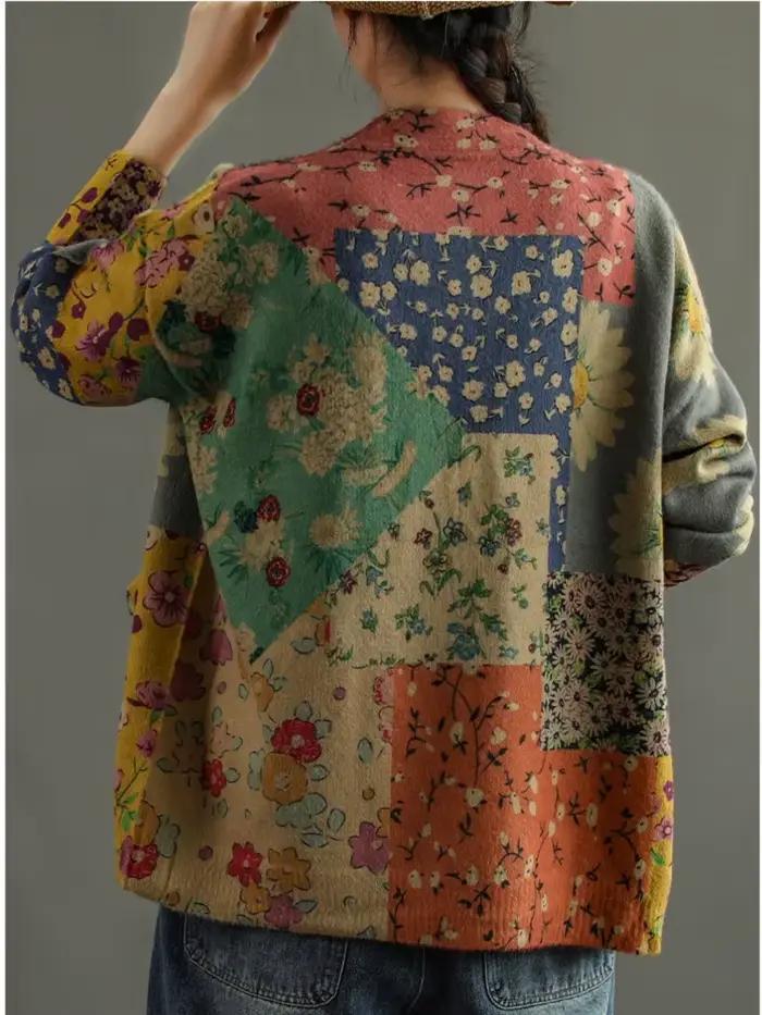 Pull décontracté à col en V pour femme