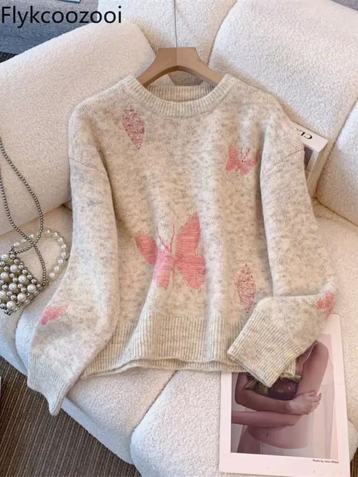 Pull jacquard alpaga de style ample