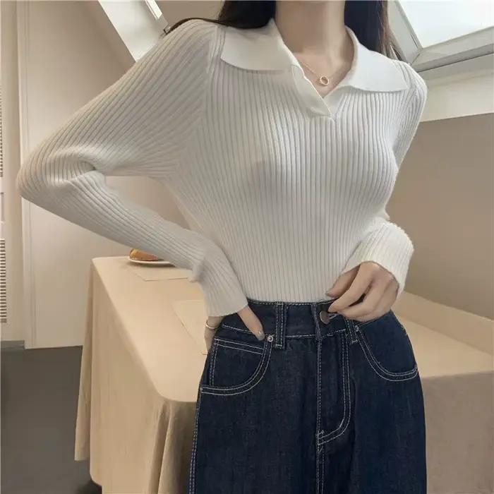 Pull à Revers à Manches sulfpour Femme