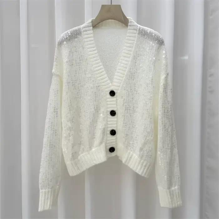 Cardigan pour femmes, tricoté élastique