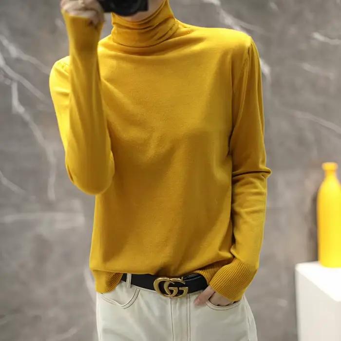 Pull à col roulé pour femme