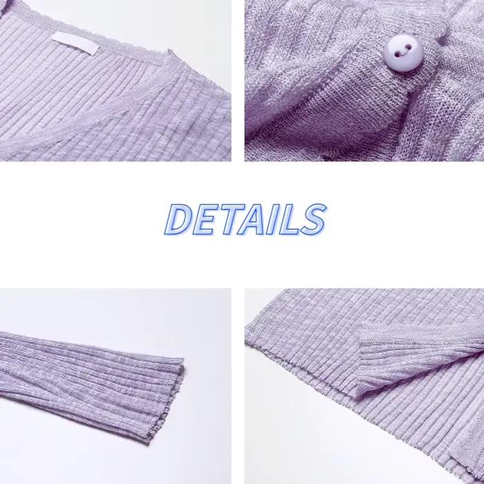 Sunproof-Cardigan évidé pour femme