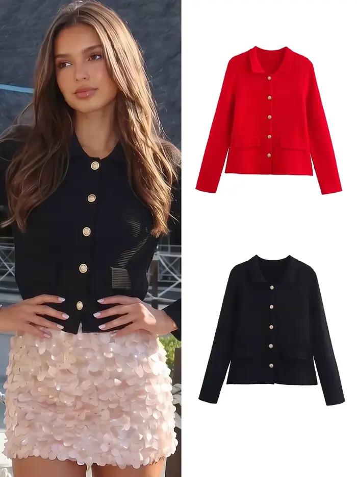 Cardigan en tricot pour femme HH