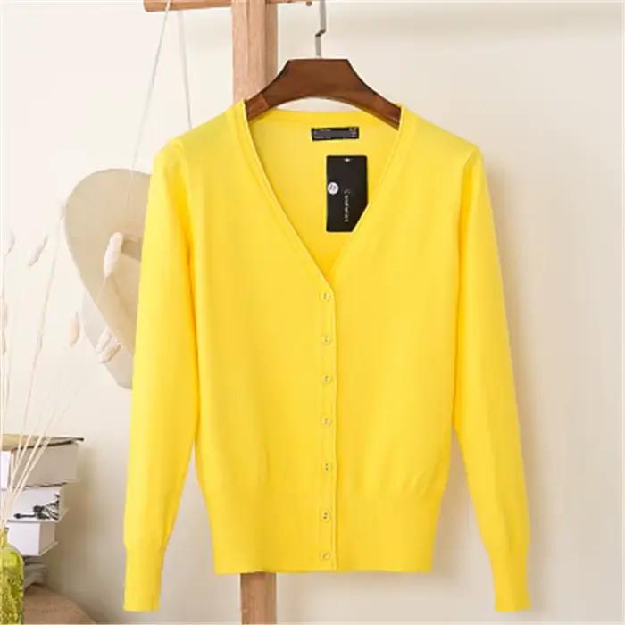 Cardigan à simple boutonnage pour femmes