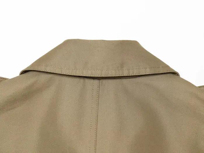 Gilet décontracté chic pour femme kaki uni à bouton unique et nœud ceinturé sans manches tendance été 2026 vacances