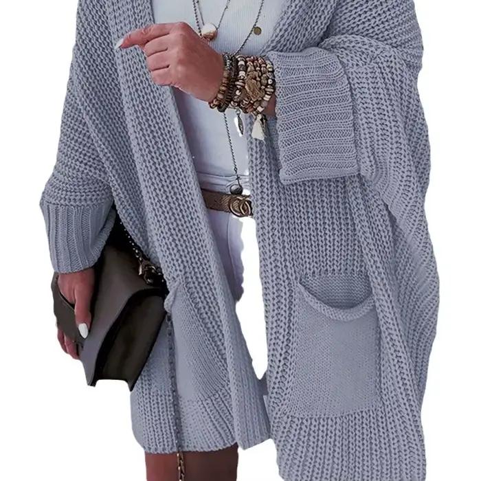 Cardigan Long UZZDSS en Polyester Style Décontracté pour Femmes Occasions Quotidiennes et Spéciales