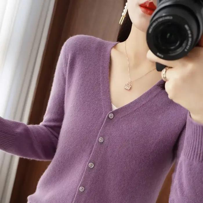 Cardigans pour femmes, tricot à simple boutonnage
