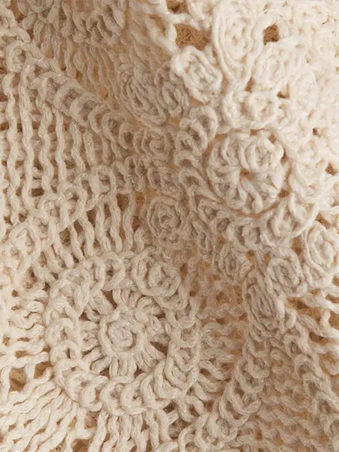 Tenue élégante en tricot ajouré pour femme, haut à revers à simple boutonnage, short taille haute, costume d'été pour les déplacements occassions spéciales