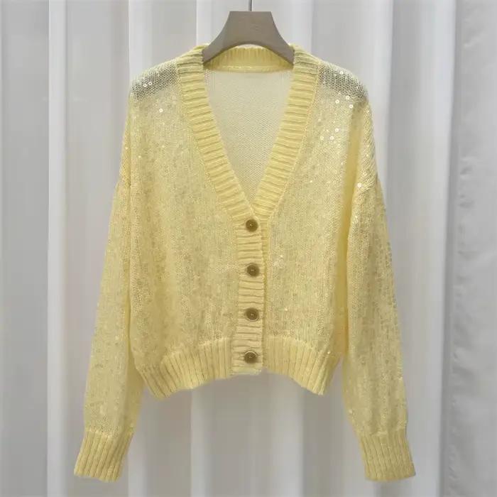 Cardigan pour femmes, tricoté élastique
