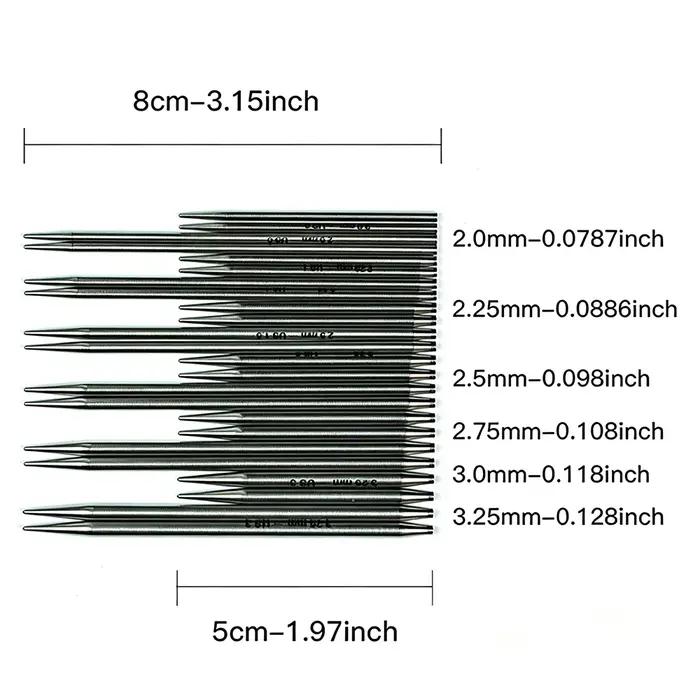 Ensemble de 12 paires d'aiguilles circulaires détachables en acier inoxydable vert armée pour tricoteurs et tisserands occasions spéciales