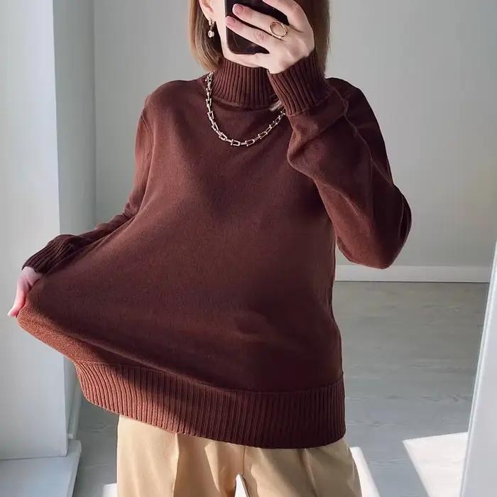 Pull à col roulé pour femmes