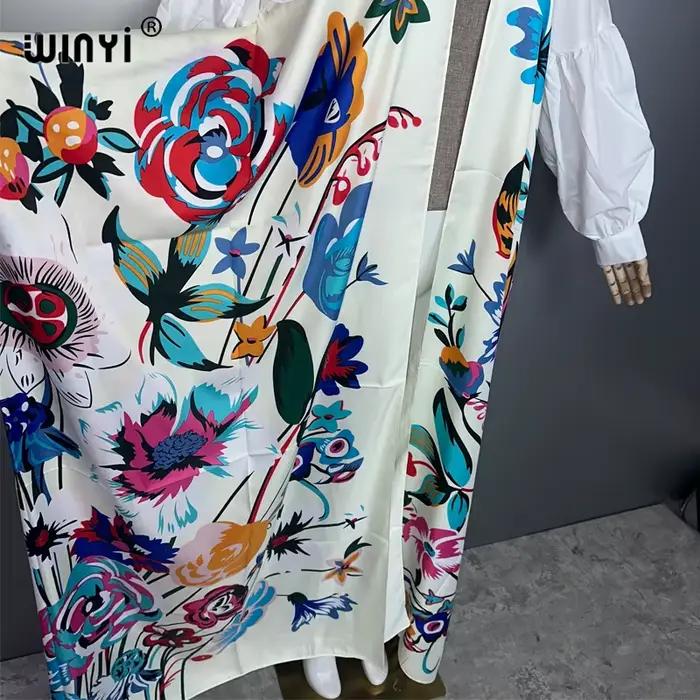 WINYI cardigan pour femmes afrique à manches longues vêtements de rue abaya dubaï luxe musulman populaire Ramadan Kimonos koweït mode caftan