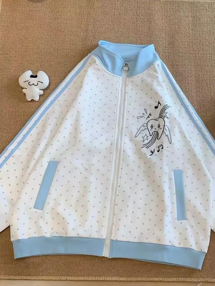 Sweatshirts rayés Kawaii doux pour femmes
