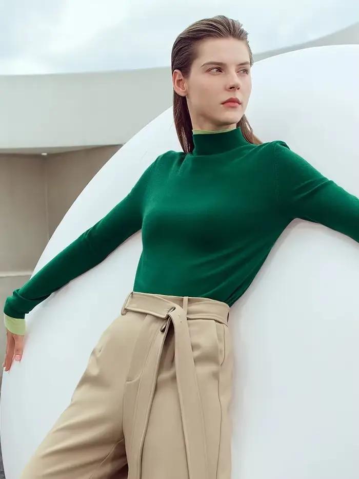 Pull en maille minimaliste AMII pour femme