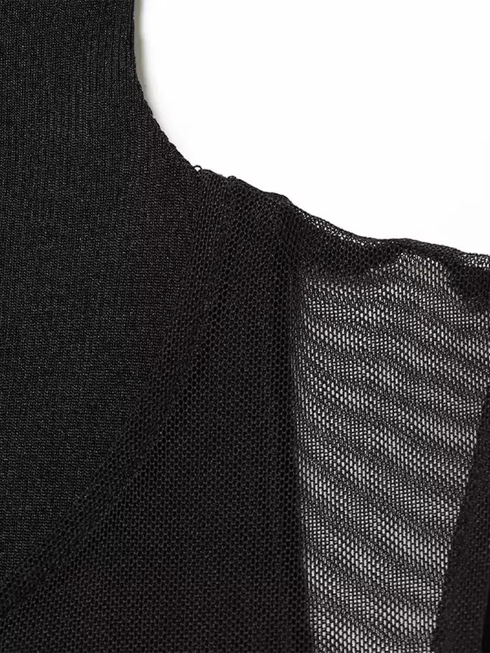 Robe Double couche sans manches à col roulé pour femmes