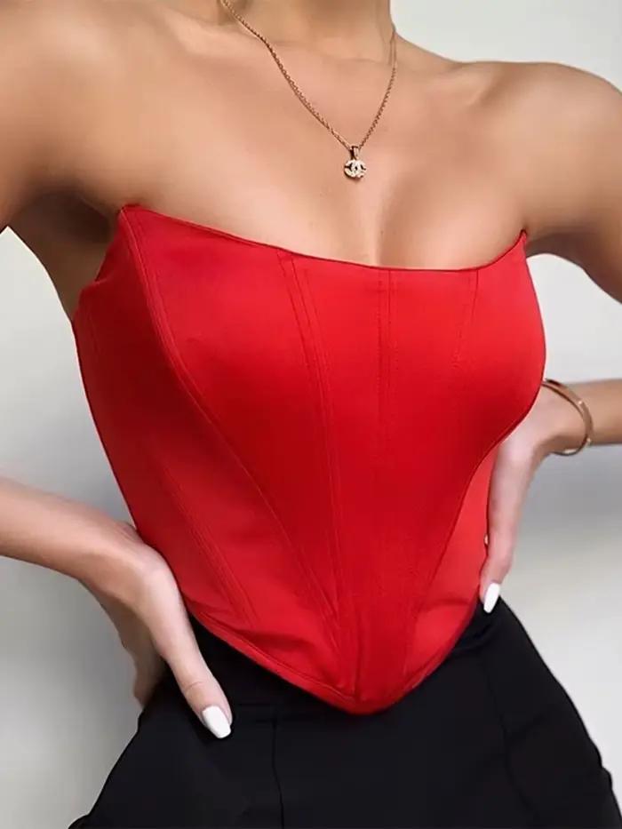 Haut en Velours sans Manches pour Femme