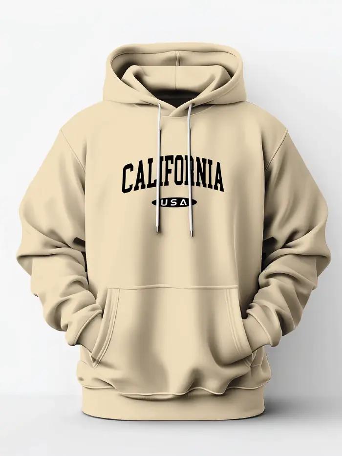 Sweat à capuche California en polyester coton, décontracté et élégant pour femmes, style streetwear, confortable et polyvalent pour diverses occasions
