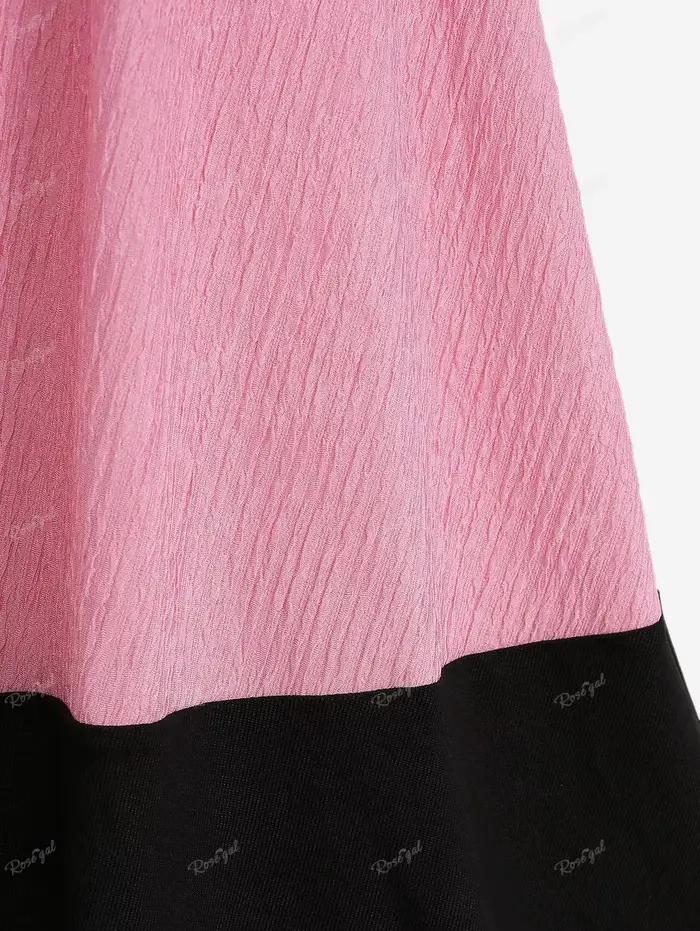 Robe pull texturée patchwork grande taille pour femme