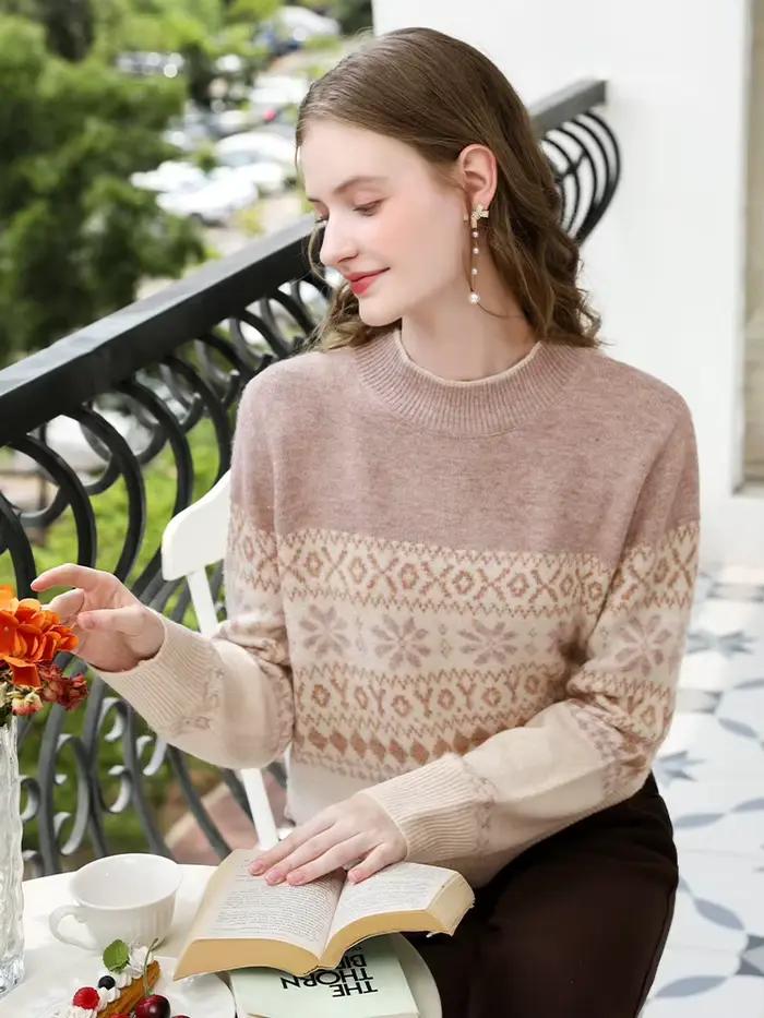 Je crois vous Fel Island pull femmes automne hiver 2025 Vintage