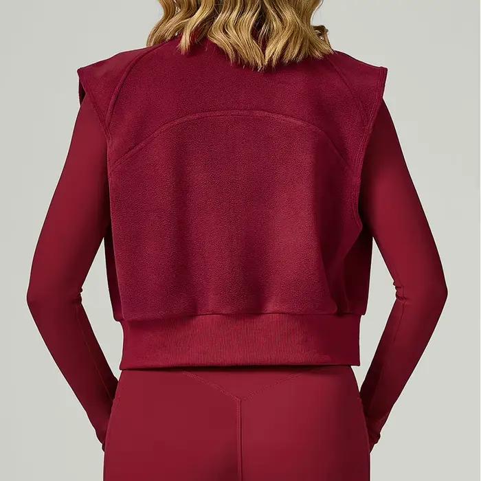 Gilet de sport en polaire épaisse pour femme