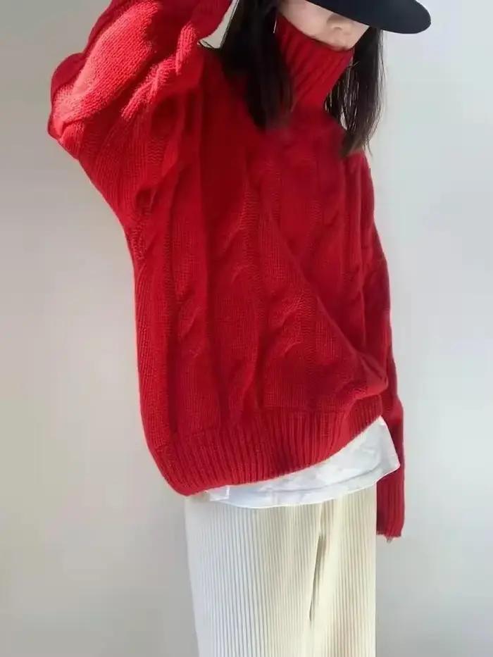 Pull en cachemire à col roulé pour femme