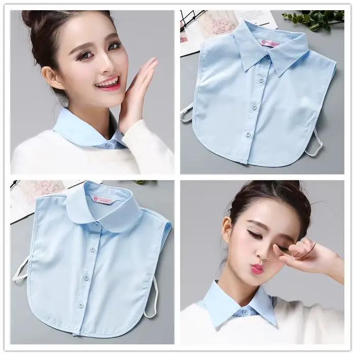Faux col chemise femmes faux col femme automne printemps col détachable pour pull revers Blouse femmes vêtements accessoires