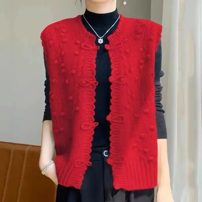 Gilet pull tricoté pour femme