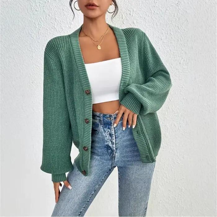 Cardigan à col en v pour femme