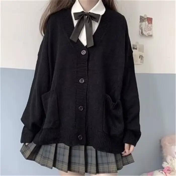 Cardigan Surdimensionné en Tricot Doux et Mignon pour Femme