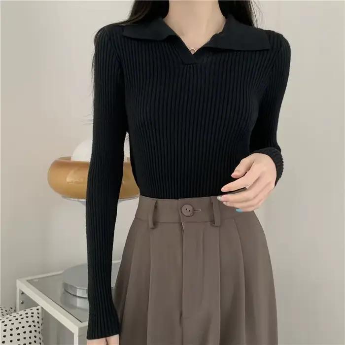 Pull à Revers à Manches sulfpour Femme