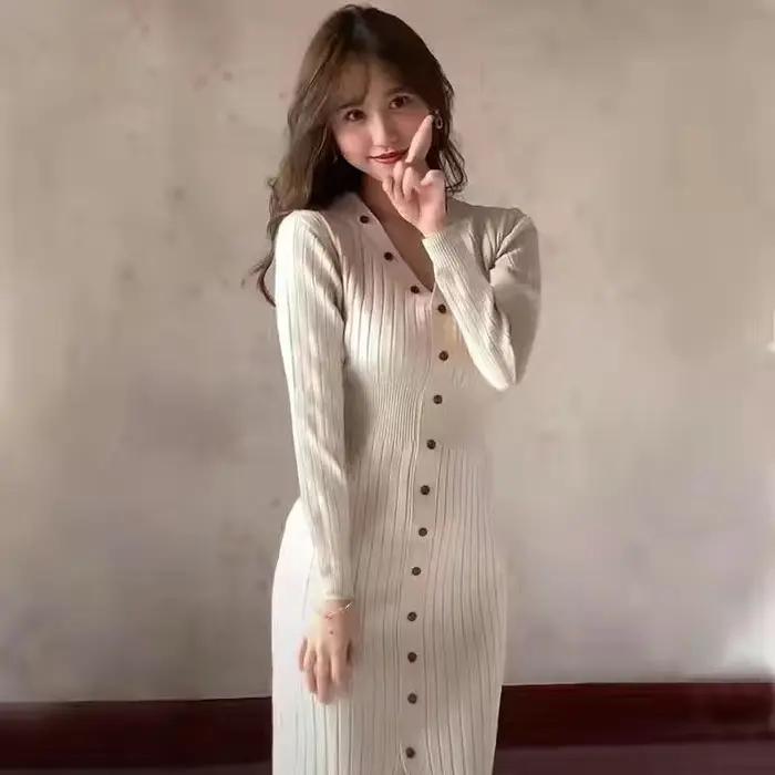 Robe pull en tricot pour femmes