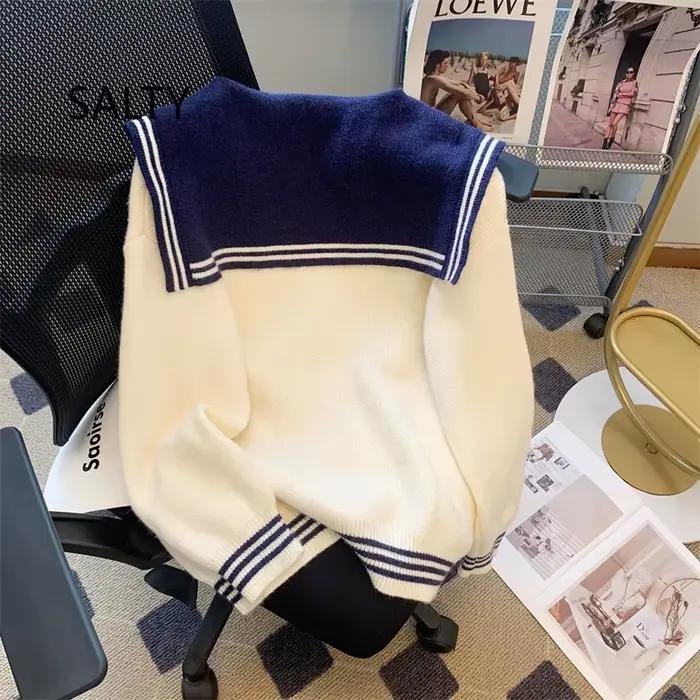 Nouveau Pull Brodé Ours Japonais Mignon 2025 pour Femme