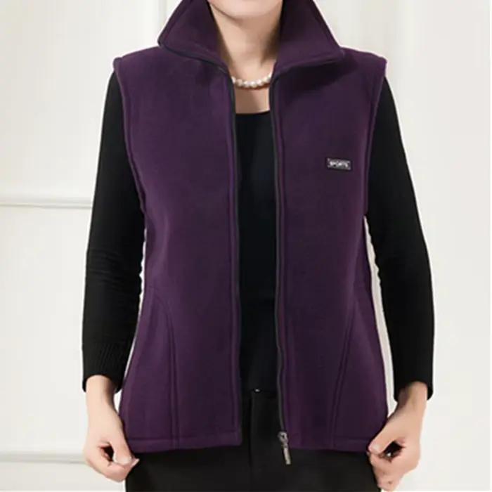 Manteau polaire pour femmes gilet automne gilets sans manches