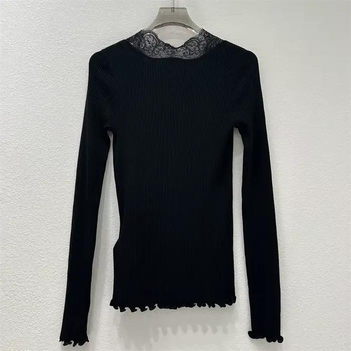 Cardigan féminin Y2K en polyester et viscose avec dentelle patchwork pour femmes, ajusté, tout l'année, parfait pour les occasions spéciales